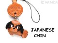 ＶＡＮＣＡ本革犬携帯ストラップ　チン