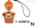 本革レザーTシャツ携帯ストラップ赤　N