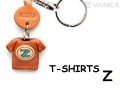 VANCA本革レザーTシャツ青キーホルダー　Z