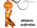 VANCA本革レザー犬キーホルダー　ジャーマンシェパード