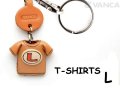 VANCA本革レザーＴシャツ赤キーホルダー　L