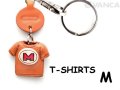 VANCA本革レザーＴシャツ赤キーホルダー　M