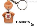 VANCA本革レザーＴシャツ赤キーホルダー　S