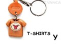 VANCA本革レザーＴシャツ赤キーホルダー　Y