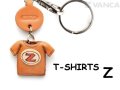 VANCA本革レザーＴシャツ赤キーホルダー　Z