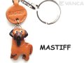 VANCA本革レザー犬キーホルダー　マスティフ