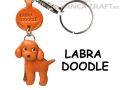 VANCA本革レザー犬キーホルダー　ラブラドゥードル