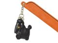 プードルブラック　VANCA　本革チャームブックマーカー