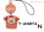 本革レザーTシャツ携帯ストラップ青　N