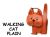 無地ねこ あるき　VANCA　本革レザー