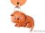 VANCA  本革携キーホルダー　ドコデモネコちゃん　スコティッシュホールド