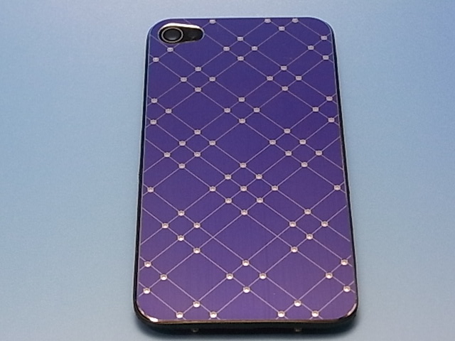 ★送料無料★　iPhone 4S 専用　メタルバックパネル( metal purple) パープル