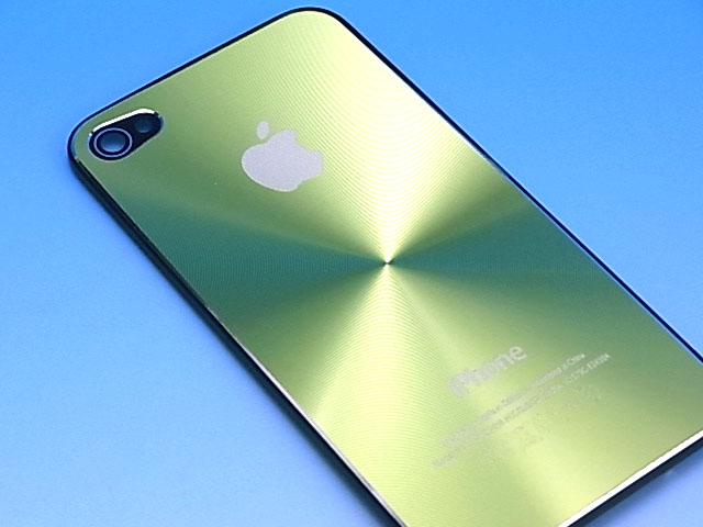 iPhone 4S 専用　キラキラCD柄　アルミタイプ！グリーン