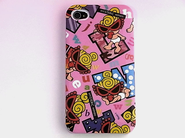 ★送料無料★　【iPhone4 / 4S対応】　HYSTERIC MINI 　ヒステリックミニ　アルファベット　ピンク　iPhoneケース！