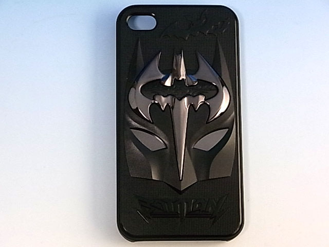 ★送料無料★　【iPhone4 / 4S対応】　BAT MAN　バットマン　3D　ハードケース　iPhoneケース！ブラック×グレー