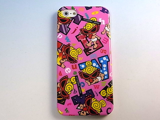 ★送料無料★　【iPhone 5 対応】　HYSTERIC MINI 　ヒステリックミニ　アルファベット　ピンク　iPhoneケース！