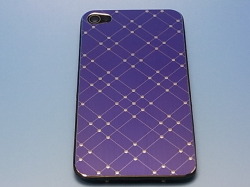 ★送料無料★　iPhone 4S 専用　メタルバックパネル( metal purple) パープル