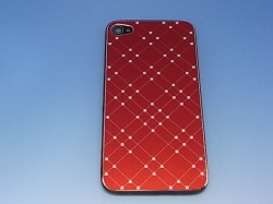 ★送料無料★　iPhone 4S 専用　メタルバックパネル( metal red) レッド