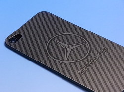 ★送料無料★　iPhone 4S 専用　メルセデス・ベンツロゴ ミラータイプ バックパネル