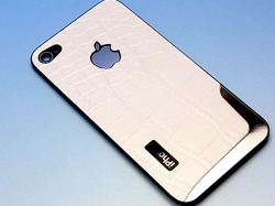 iPhone 4S 専用　クロコダイル調　ホワイト