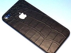 iPhone 4S 専用　クロコダイル調　ブラック