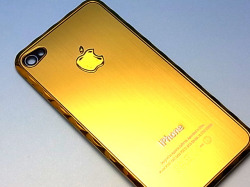 iPhone - iPhone4s ゴールド ☆送料無料☆ iPhone 4S 専用 アルミタイプ 波型縁取り枠付き