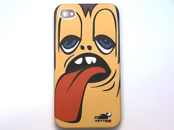 ★送料無料★　【iPhone4 / 4S対応】　YETTIDE　Funny Face Case　ファニーフェイス　Give Tongue Boy, Black　発光する　夜光タイプ！