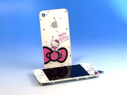 ★宅配便　送料込★　iPhone 4S 専用　フロントパネル＋バックパネル　セット　キティ　夜光タイプ！