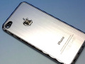 iPhone 4S 専用　アルミタイプ　波型縁取り枠付き！シルバー