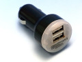 iPhone・iPod・iPad対応　シガーソケットで充電できる車内USB充電器！USB2ポート搭載カーチャージャー！ブラック