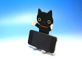 【靴下にゃんこ】　くねくねケータイスタンド　工夫次第で色々楽しめる！
