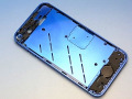 ★送料無料★　iPhone 4S 専用　サイド枠　フレーム　ブルー　メタリックフレーム！
