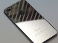 ★送料無料★　iPhone 4S 専用　ドット柄　ミラータイプ バックパネル
