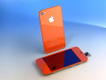 ★宅配便　送料込★　iPhone 4S 専用　フロントパネル＋バックパネル　セット　オレンジ　ミラータイプ！