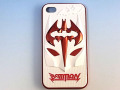 ★送料無料★　【iPhone4 / 4S対応】　BAT MAN　バットマン　3D　ハードケース　iPhoneケース！ホワイト×レッド