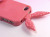★送料無料★　【iPhone4 / 4S対応】　水玉リボン　ウサギ耳 タイプ　iPhoneケース　ピンク！