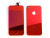 ★宅配便　送料込★　iPhone 4S 専用　フロントパネル＋バックパネル　セット　レッド　ミラータイプ！