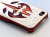 ★送料無料★　【iPhone4 / 4S対応】　BAT MAN　バットマン　3D　ハードケース　iPhoneケース！ホワイト×レッド