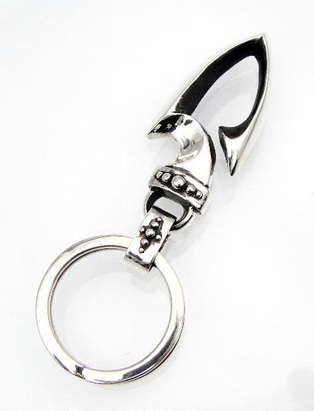 正規取扱 VASSER（バッサー） SPEAR HOOK KEY CHAIN SILVER(スピアーフックキーチェーン シルバー)