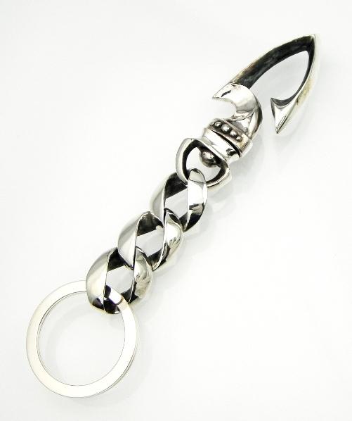 正規取扱 VASSER（バッサー） SPEARGUN KEY CHAIN 3LINKS SILVER(スピアーガン キーチェーン3リンクス シルバー)
