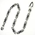 正規取扱 VASSER（バッサー） FULL HEARTS LINKS WALLET CHAIN SILVER 57cm(フルハートリンクスウォレットチェーン)