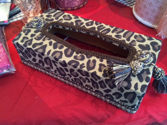 カルトナージュ　ティッシュボックス　アニマル柄