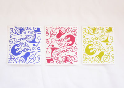 スポンジワイプ leaves×nuts blue