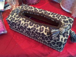 カルトナージュ　ティッシュボックス　アニマル柄