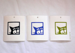 スポンジワイプ　cat window black
