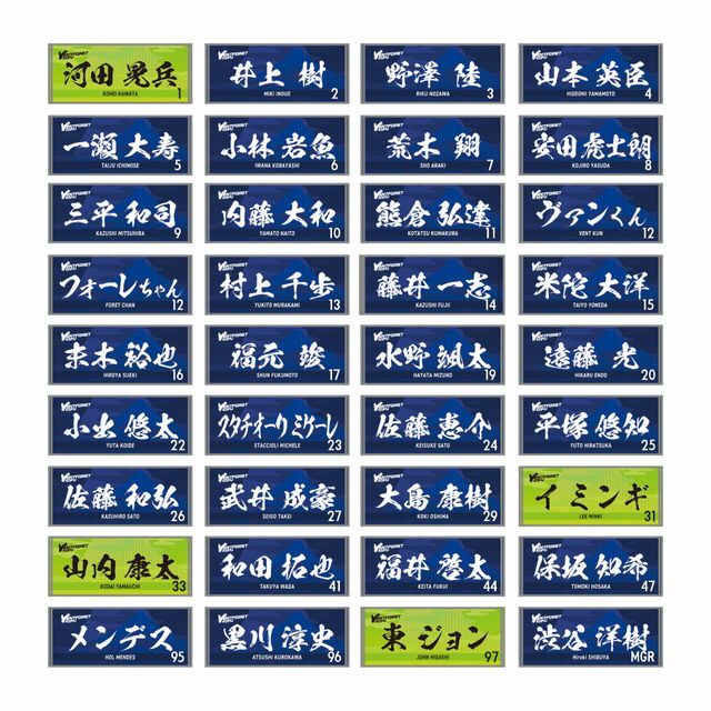 26/27選手名フェイスタオル
