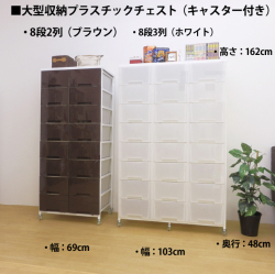 プラスチックチェスト 3段10杯 ホワイト/ブラウン ニトリ 3段チェスト PST2 (ミドルブラウン/ブラック) タンス たんす