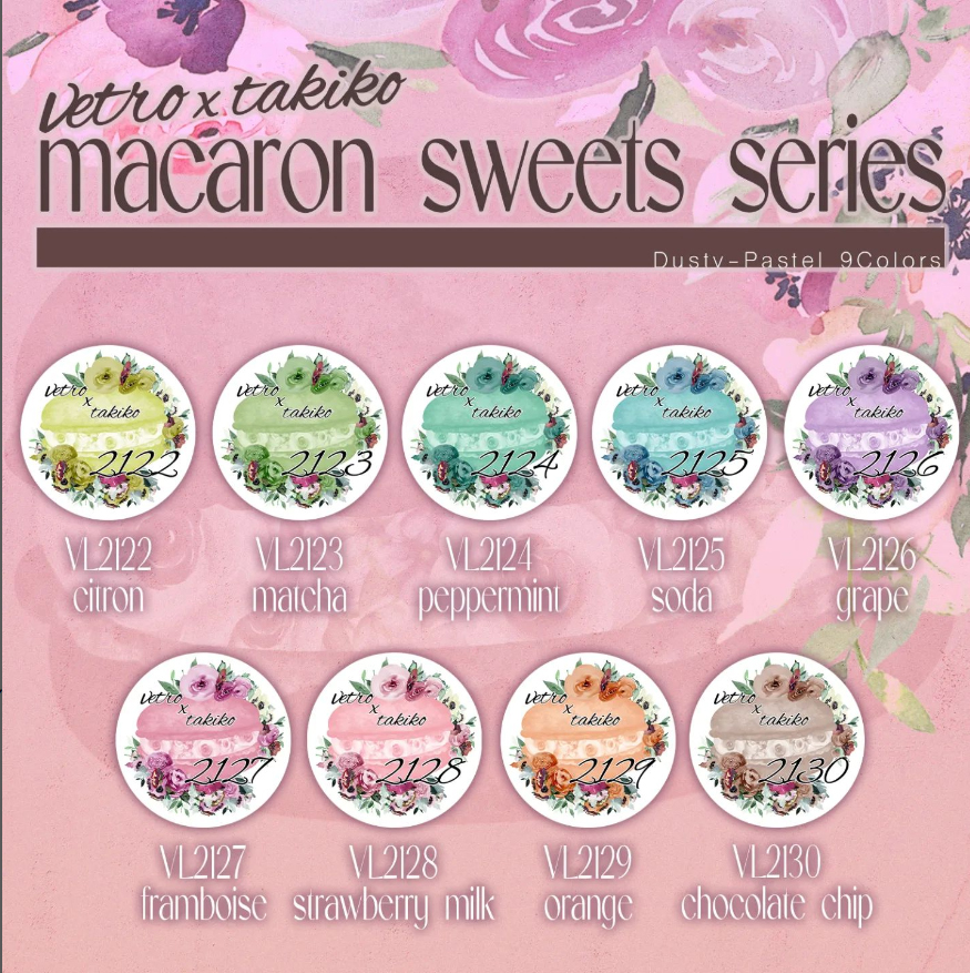 【VL2122-VL2130】macaron sweets series全9色【VETRO x takiko】