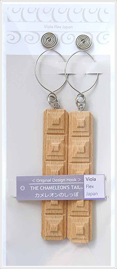 カメレオンのしっぽ特製ネームタグ 縦型ホワイトエレガンス５ダイヤ＊Ｍフック (2個入) 各色【メール便可】