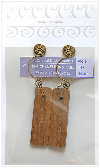 カメレオンのしっぽ特製ネームタグ 縦型1.5-5cm＊ＳＳフック  (2個入) ゴ－ルド【メール便可】